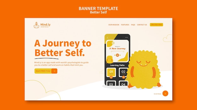 Better Self Banner Template – Download Free Stock Photo