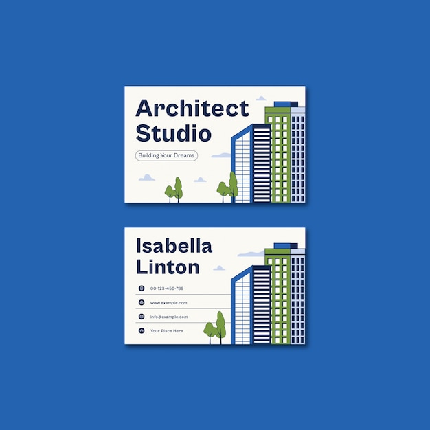 Architecture Project Business Card Template – Download Free Stock Photo