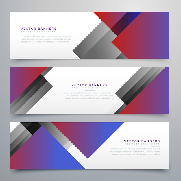 Elegant Geometric Banners for Business Use – Free Download