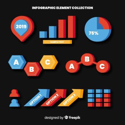 Flat Infographic Element Collection – Free Download