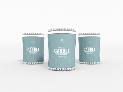 Transparent Glass Candle Jar Branding Mockup – Free to Download