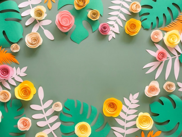 Stunning Paper Flowers and Leaves Decorations – Free Stock Photo Download