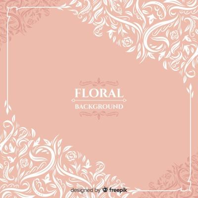 Lovely Floral Background in Flat Design – Free Download