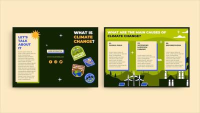 Modern Climate Change Brochure Template – Download Free Stock Photo