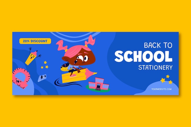 Back to School Season Social Media Cover Template – Free Download