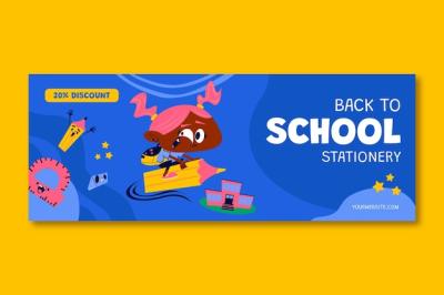 Back to School Season Social Media Cover Template – Free Download