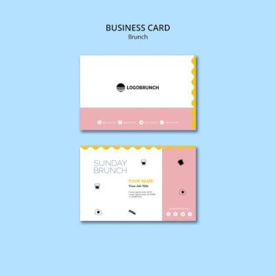 Sunday Brunch Business Card Template – Free Download