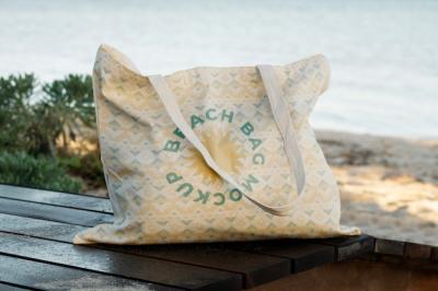 Beach Bag Mockup on Sand – Free Download