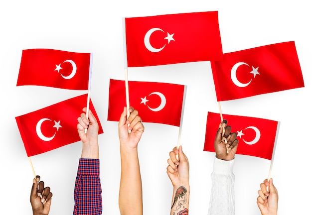 Hands Waving Flags of Turkey – Free Stock Photo for Download