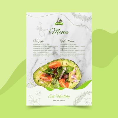 Healthy Food Restaurant Menu Template – Free Download