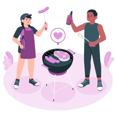 Barbecue Concept Illustration – Free Download