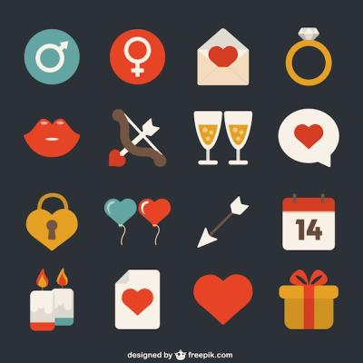 Valentine Icon Set – Free Stock Photos for Download