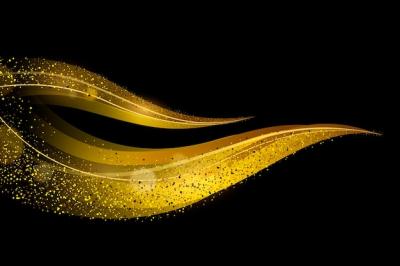 Shiny Golden Wave Background Concept – Free Download