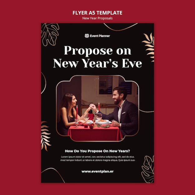 Festive New Year Eve Print Template – Free Download