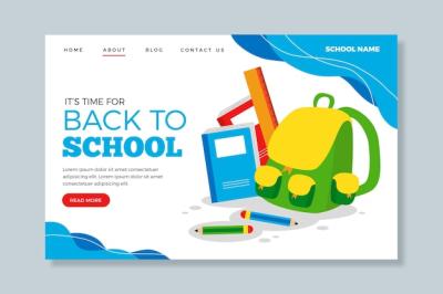 Back to School Landing Page – Free Download