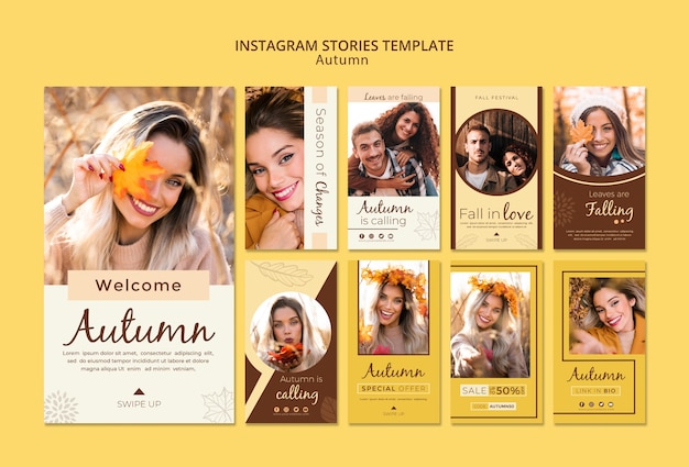 Autumn Photo Instagram Stories Template for Girls – Free Download