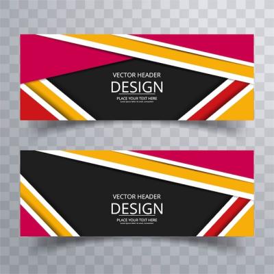 Colorful Geometric Banners – Free Stock Photo for Download