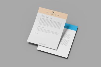 US Letter Paper Flyer Mockup for Free Download