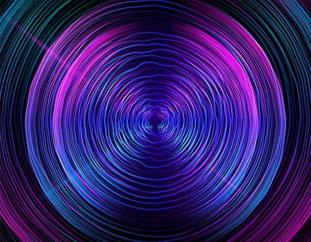 Abstract Digital Future Wave Lines Background in Circle Shape – Free Stock Photo for Download