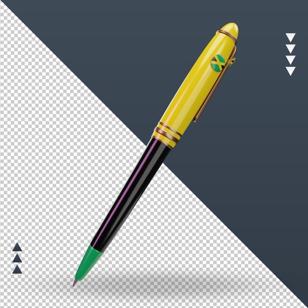 Jamaica Flag 3D Ballpoint Rendering – Free Stock Photo for Download