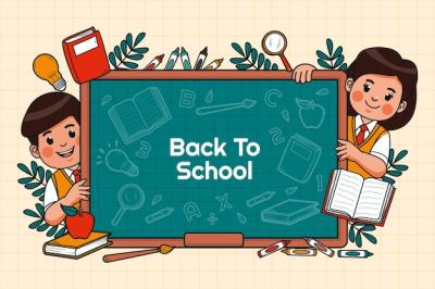 Hand Drawn Back to School Background – Download Free Stock Photo