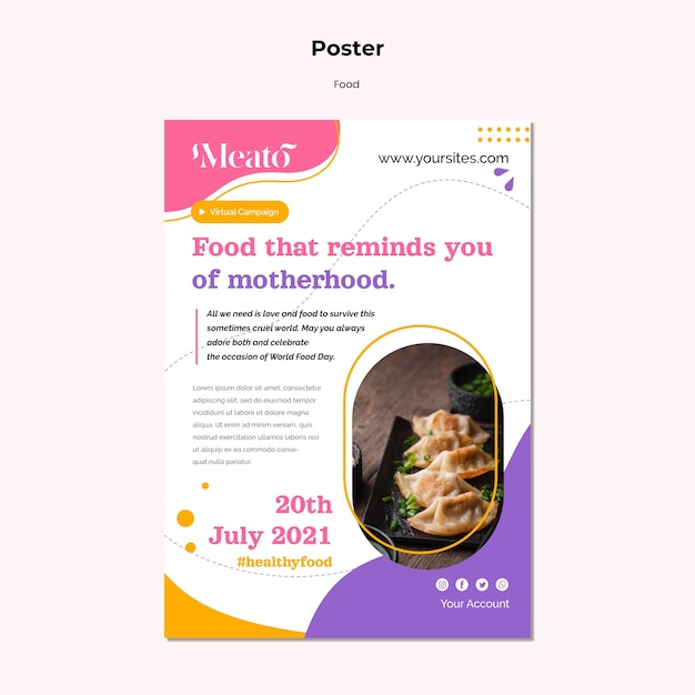 Vertical Food Print Template – Free Download