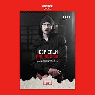 Boxing Ad Poster Template – Free Download