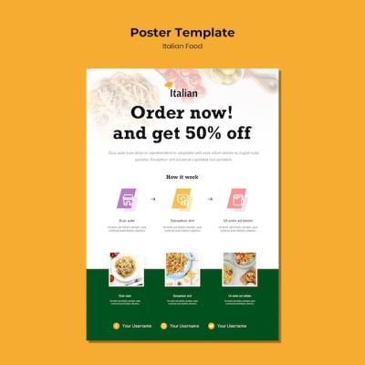 Italian Food Poster Template – Free Download