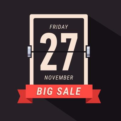 Black Friday Sale Banner and Flipping Calendar Page – Free Download