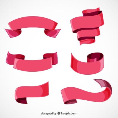 Assortment of Six Red Ribbons – Free Download