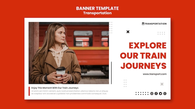 Flat Design Transport Template – Free Download