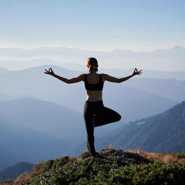 Slim Woman Meditating in Nature â Free Download