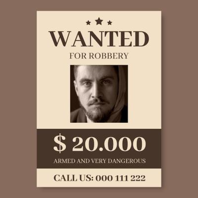 Wanted Poster Template Design – Free to Download