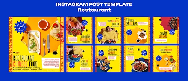 Delicious Food Restaurant Instagram Posts – Free Download