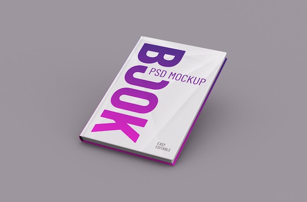 High-Quality Realistic Thin Hard Cover Book Mockup on a Clean Background – Free Download