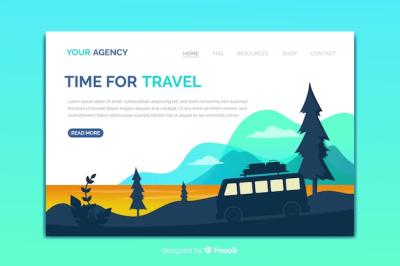 Natural Landscape Travel Landing Page Template – Free Download