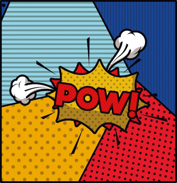 Pow Word Pop Art Vector Expression – Free Download