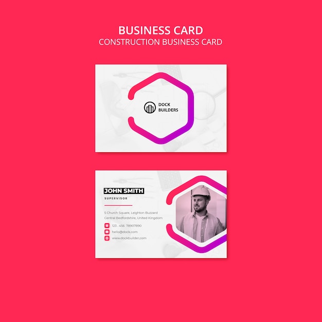 Flat Design Construction Business Template – Free Download