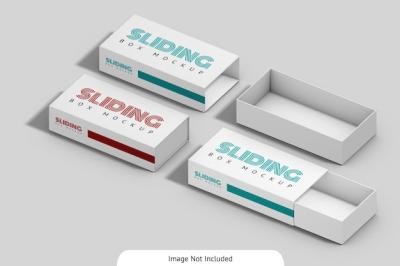 Sliding Box Mockup Design Isolated – Free Download