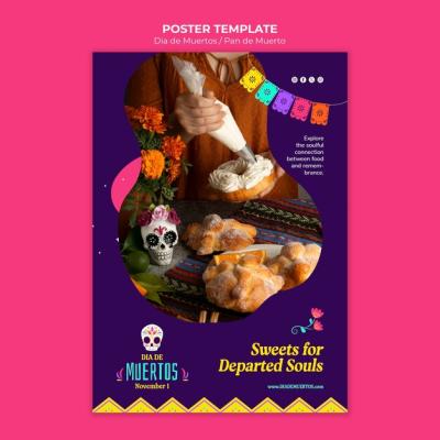 Dia de Muertos Celebration Poster Template – Free Download