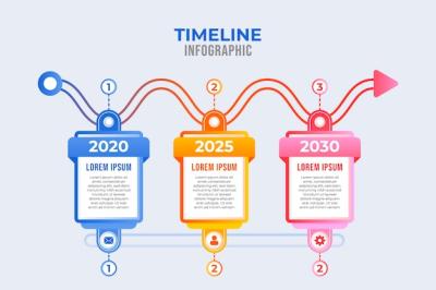 Gradient Colorful Infographic Timeline – Free Download