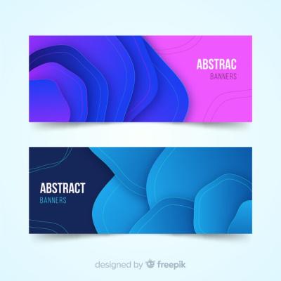 Colorful Shapes Abstract Banners – Free Download for Vector Templates