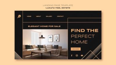 Luxury Real Estate Landing Page Template – Free Download