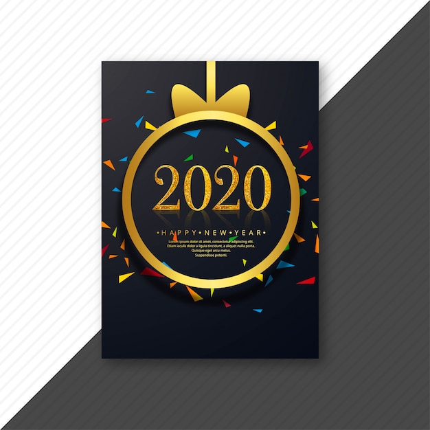 Creative 2020 Happy New Year Template Card – Free Download