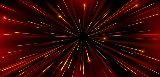 High-Speed Warp of Red Light with Radial Burst – Free Download