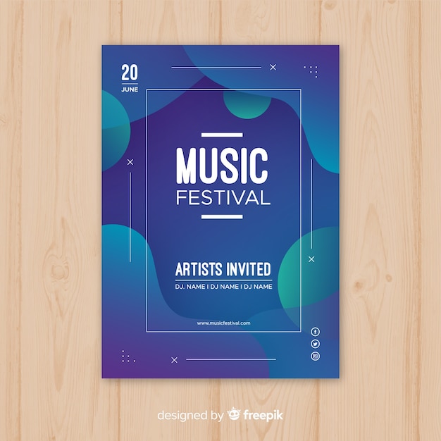 Colorful Music Festival Poster Template – Free Download