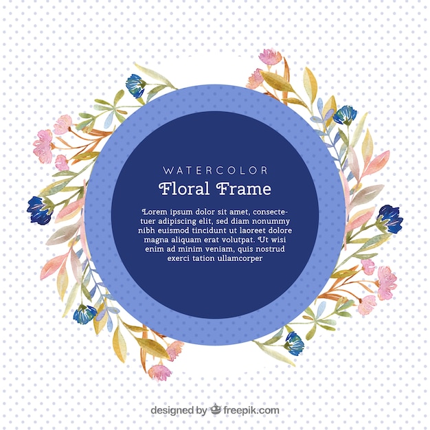 Elegant Watercolor Floral Frame Design – Free Download