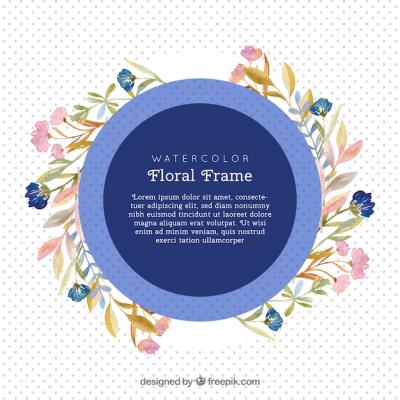 Elegant Watercolor Floral Frame Design – Free Download