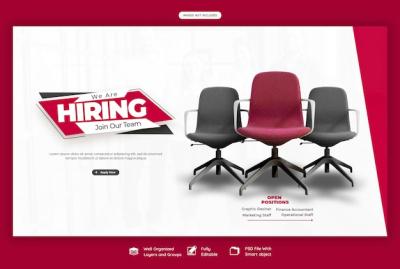 Job Vacancy Web Banner and Hero Image Template – Free Download