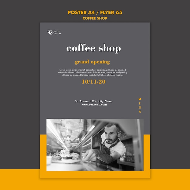 Coffee Shop Flyer Template Theme – Free Download